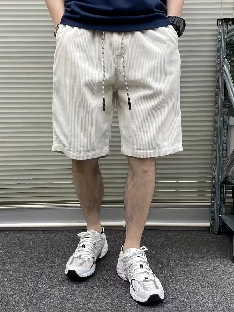 Corduroy-Look Drawstring Shorts
