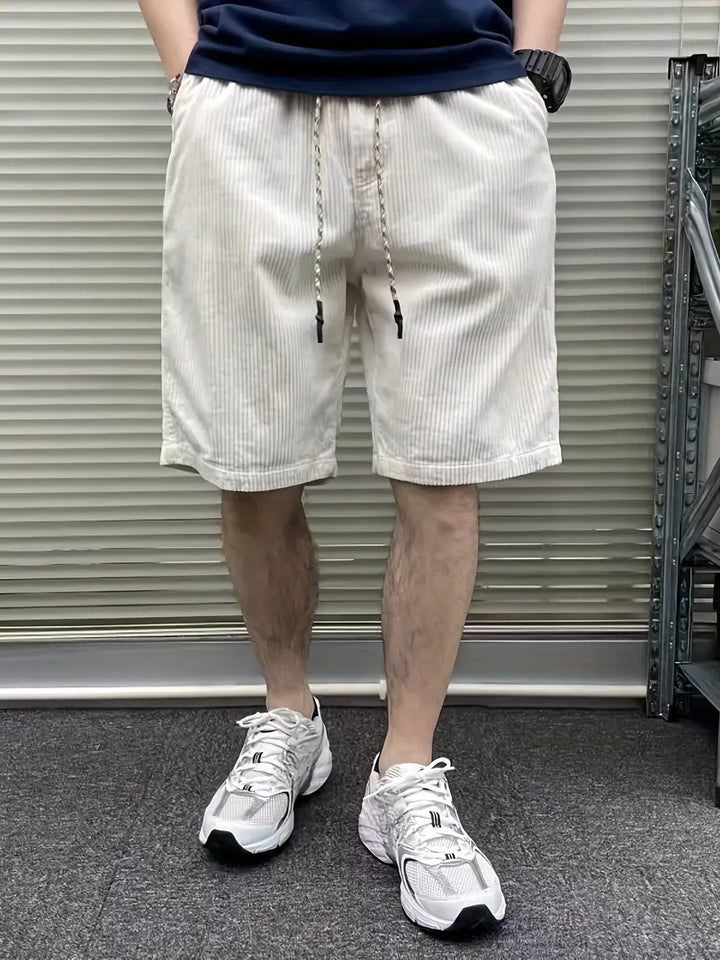 Corduroy-Look Drawstring Shorts