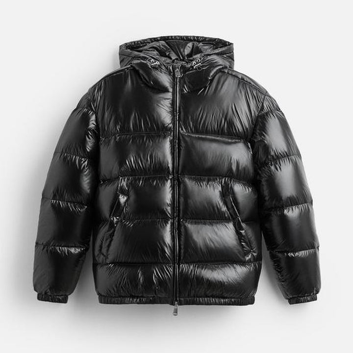 Quilted Puffer Jacket with Hood