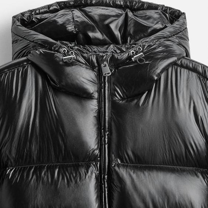 Quilted Puffer Jacket with Hood