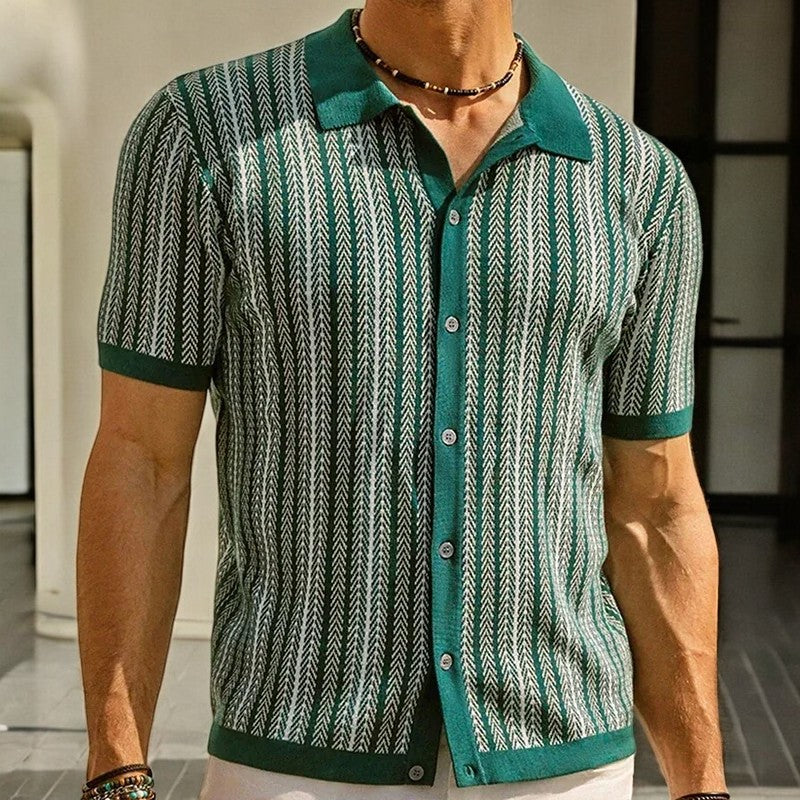 Herringbone Button-Down Shirt