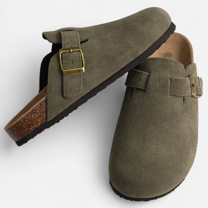 Suede-Look Sculpted Mule Clogs