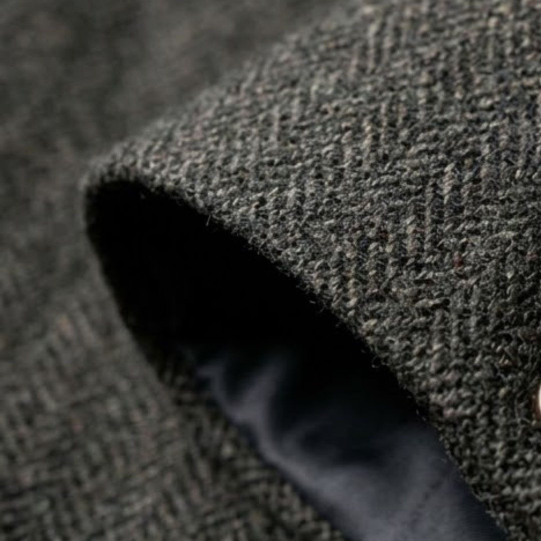 Fishbone Texture Single Breasted Blazer
