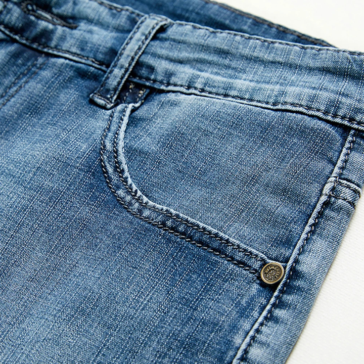 Straight Fit Denim Shorts