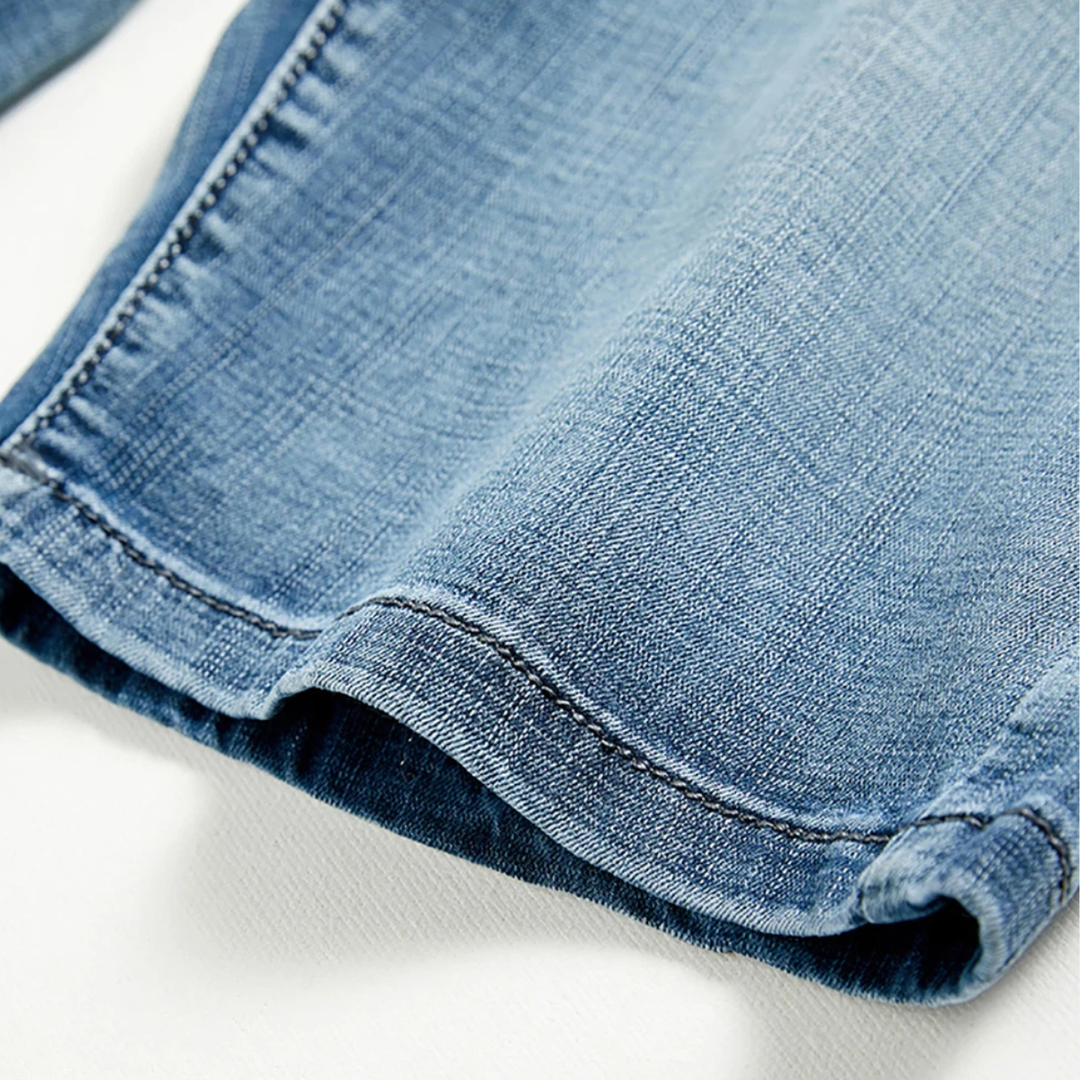Straight Fit Denim Shorts