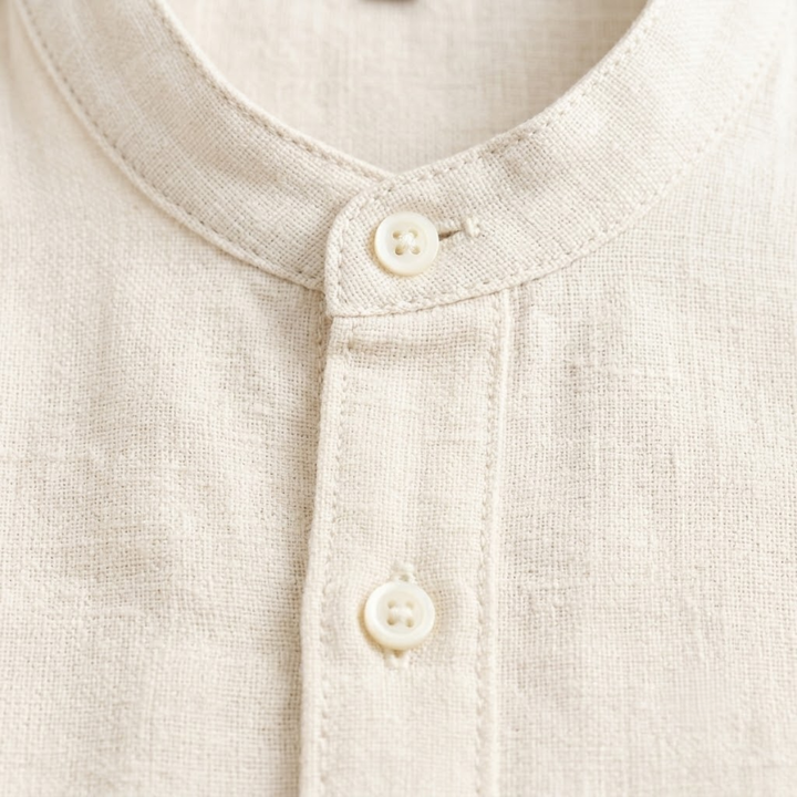 Linen-Look Shirt and Trousers Set