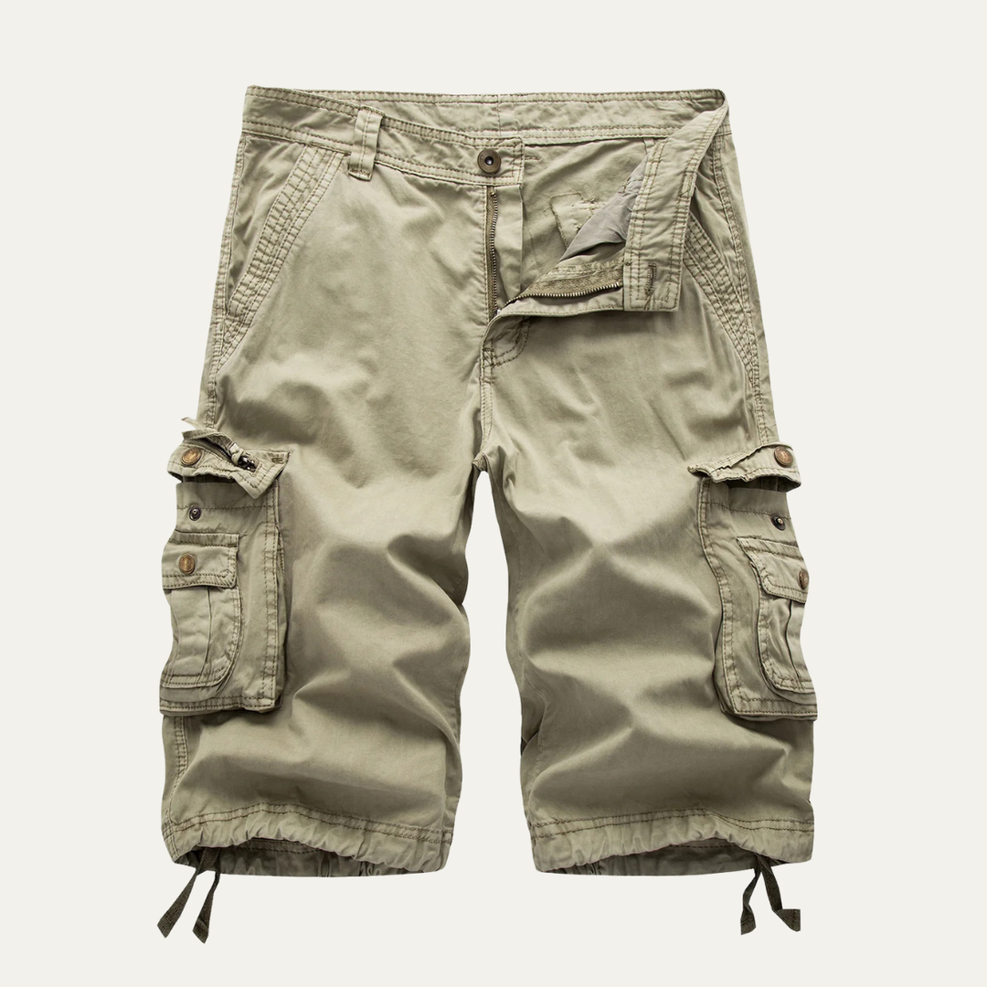 Cotton-Feel Utility Cargo Shorts
