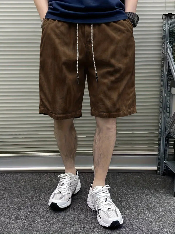 Corduroy-Look Drawstring Shorts