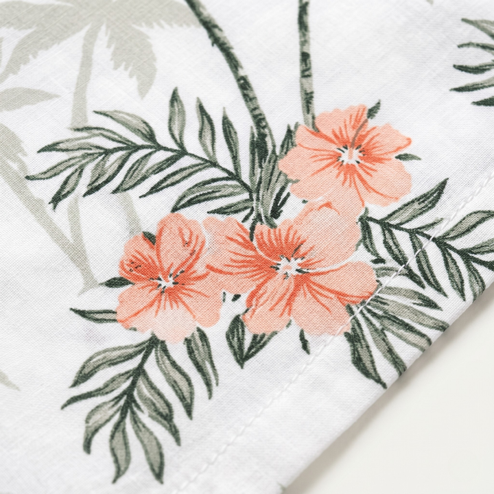 Palm Tree Print Short Sleeve Shirt