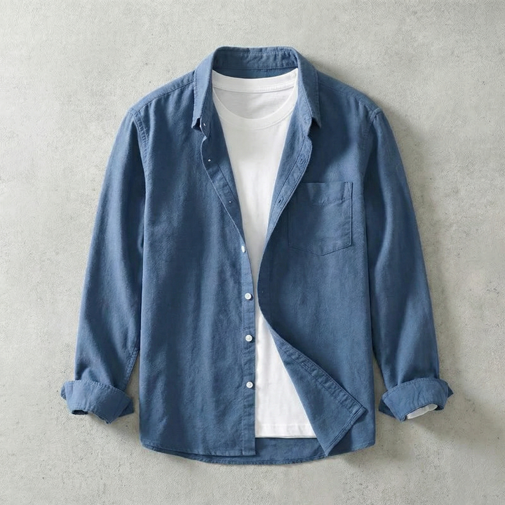 Vintage-Look Cotton Oxford Shirt