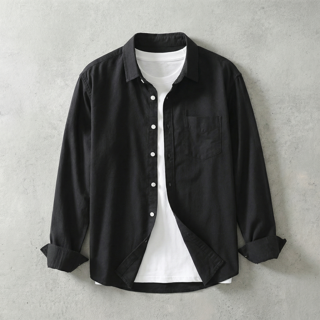 Vintage-Look Cotton Oxford Shirt