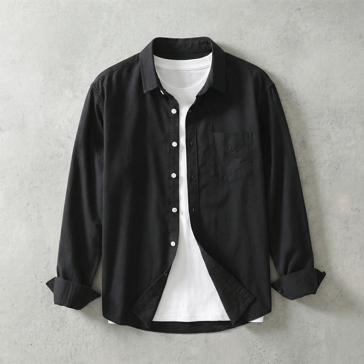 Vintage-Look Cotton Oxford Shirt