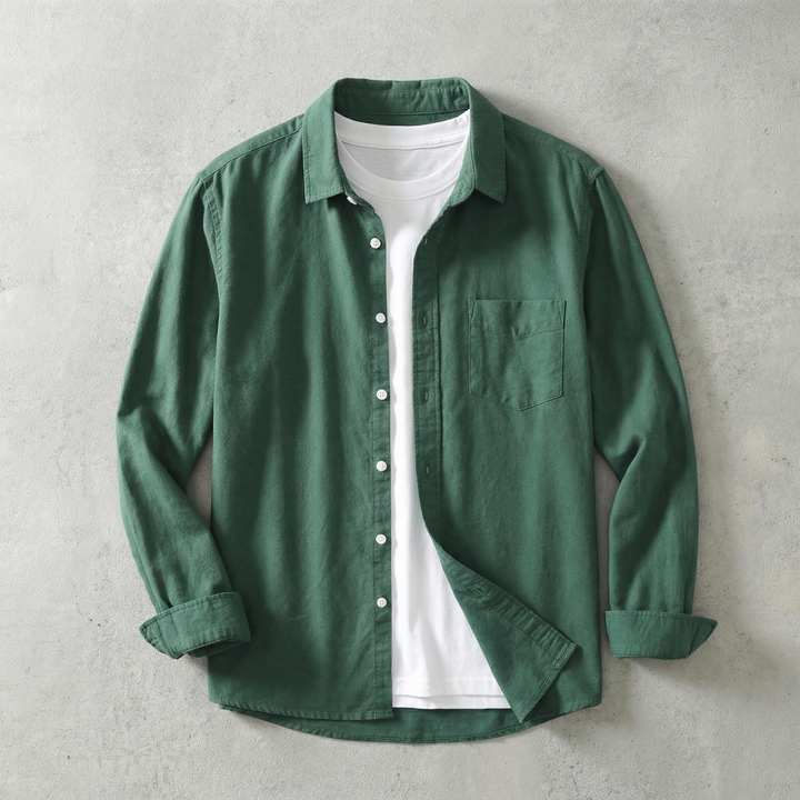 Vintage-Look Cotton Oxford Shirt