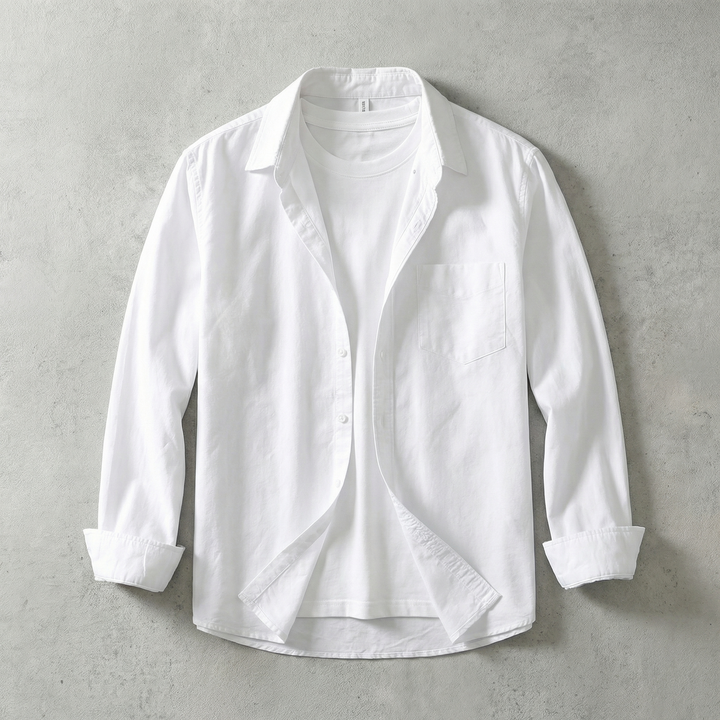 Vintage-Look Cotton Oxford Shirt