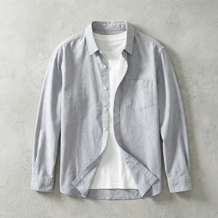Vintage-Look Cotton Oxford Shirt