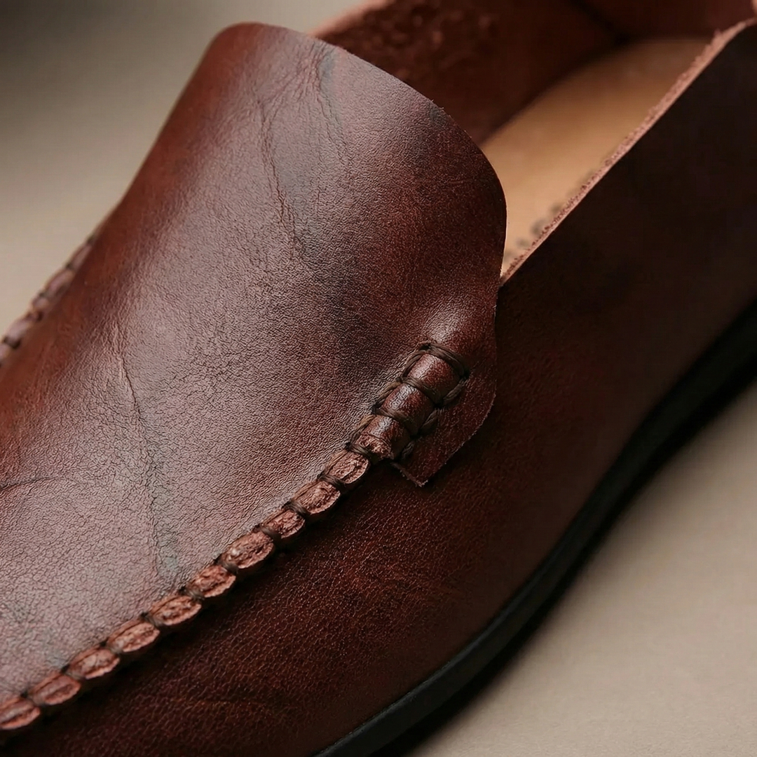 Classic Leather-Look Driving Loafers