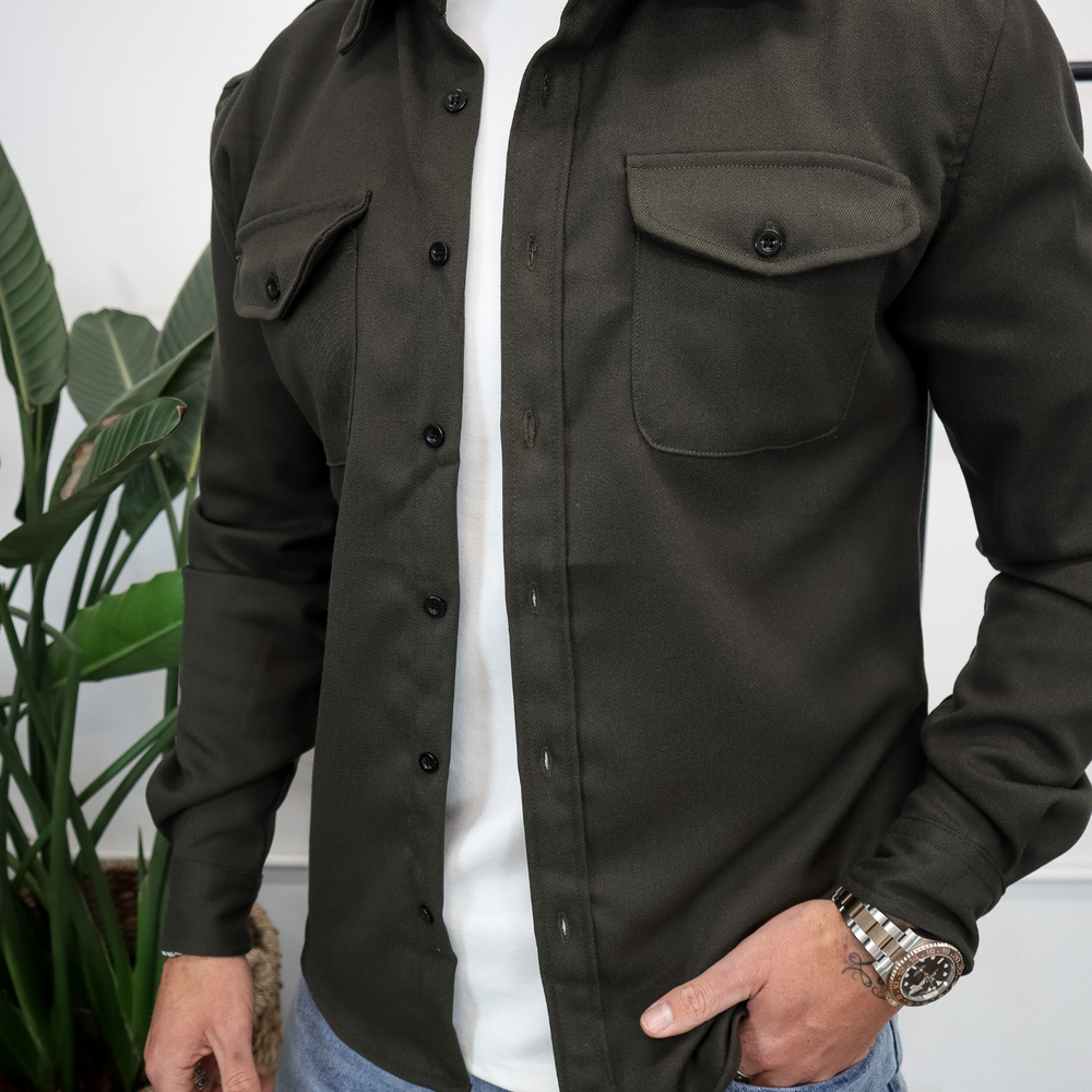 Utility Overshirt with Chest Pockets