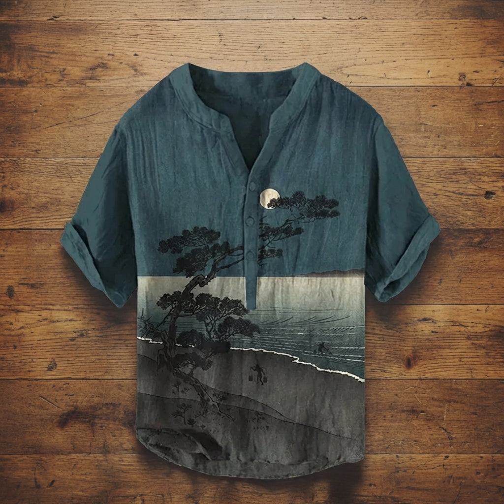 Hawaiian Retro Print Shirt