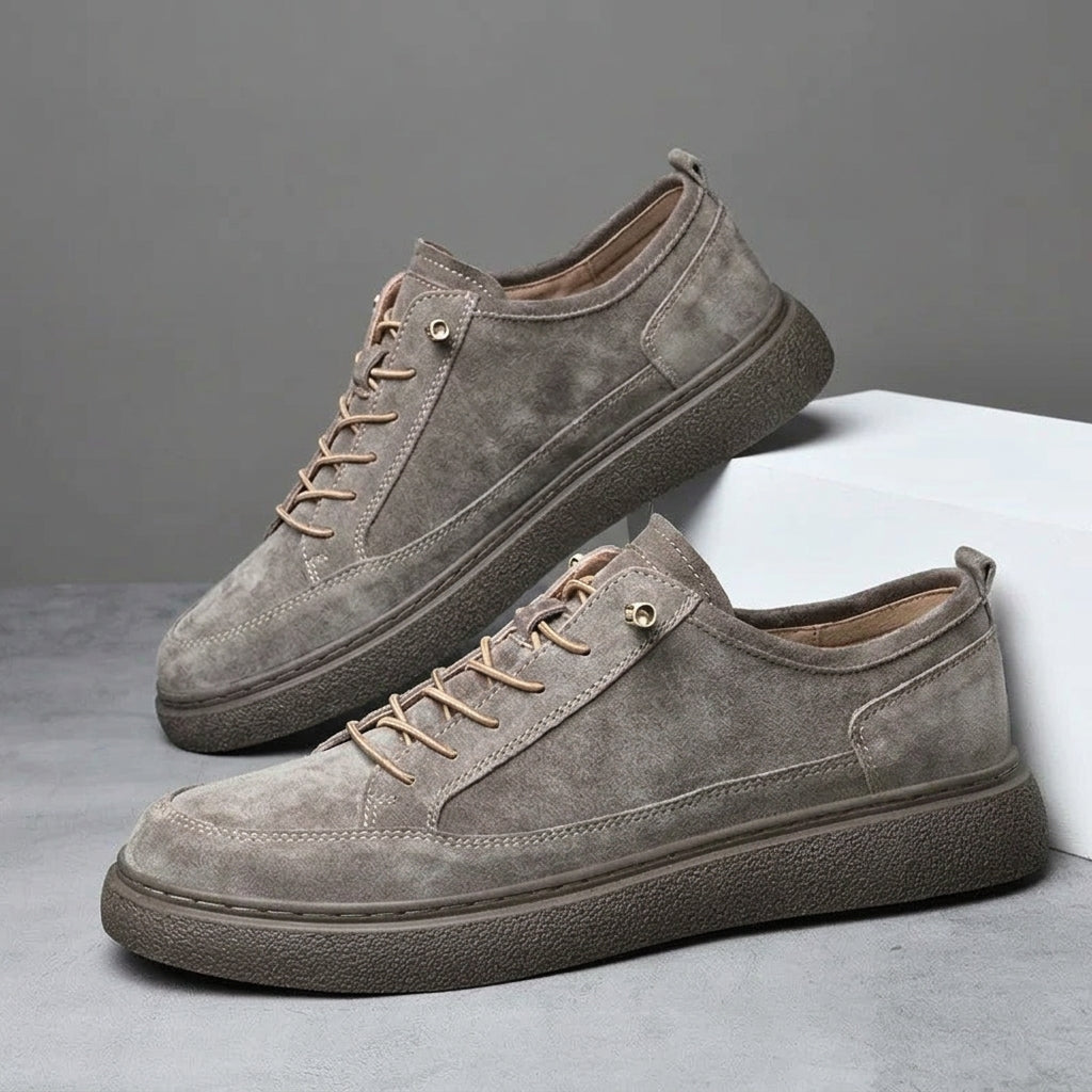 Brushed-Finish Low-Top Sneakers