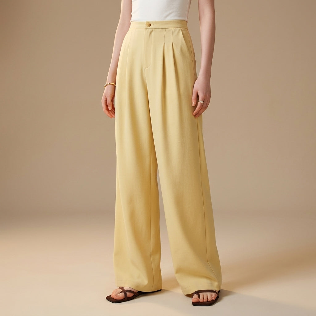 Flowing Straight-Leg Trousers