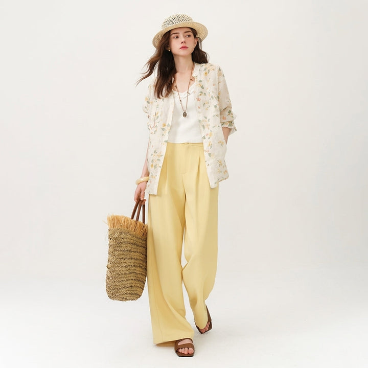 Flowing Straight-Leg Trousers