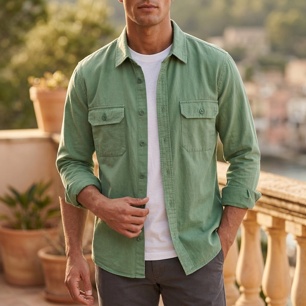 Chest Pocket Utility Overshirt