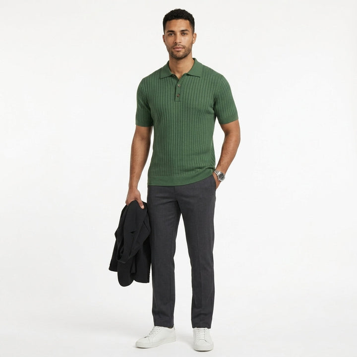 Pique-Textured Polo Shirt