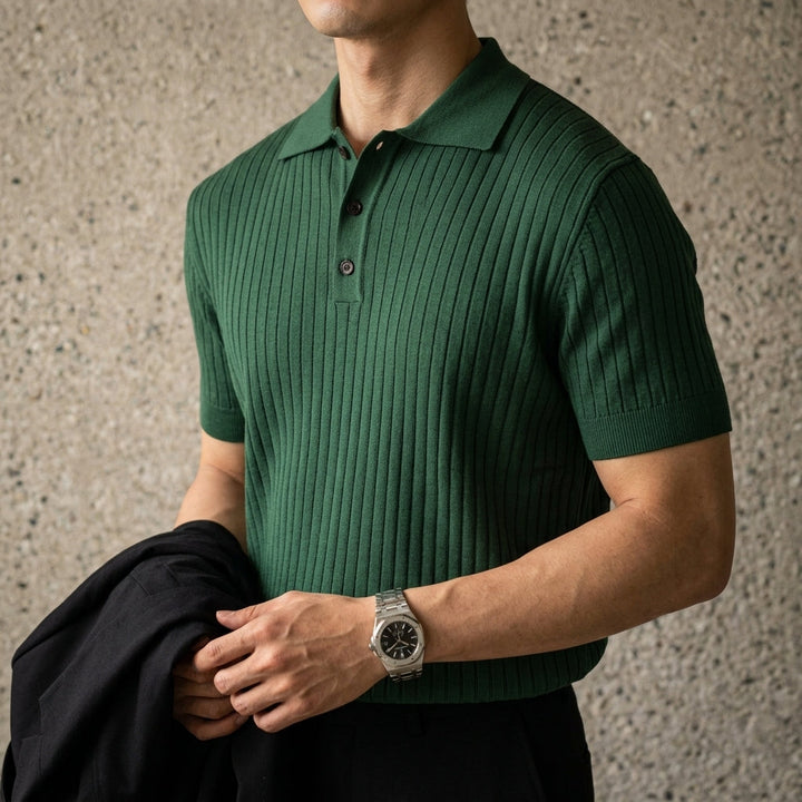 Pique-Textured Polo Shirt