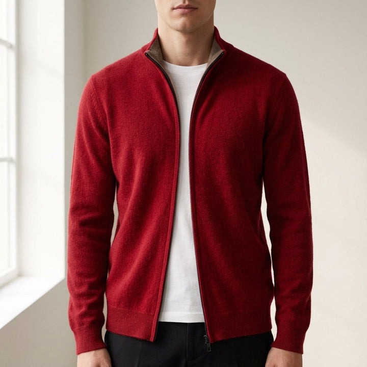 Full-Zip Knit Cardigan
