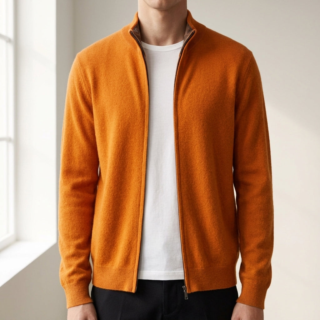 Full-Zip Knit Cardigan