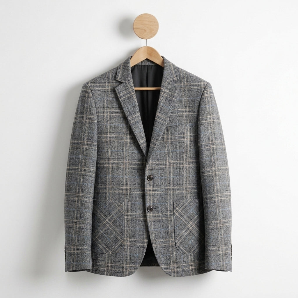 Tailored Herringbone Blazer