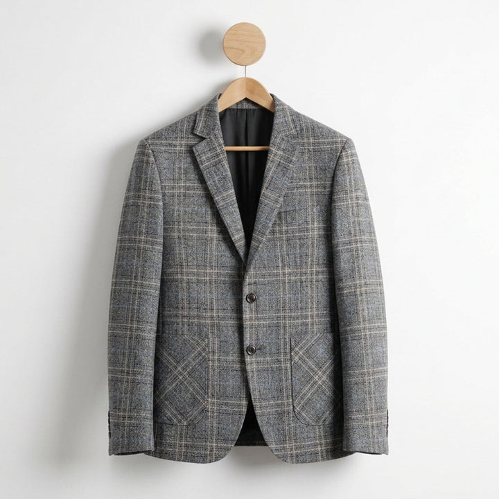 Tailored Herringbone Blazer