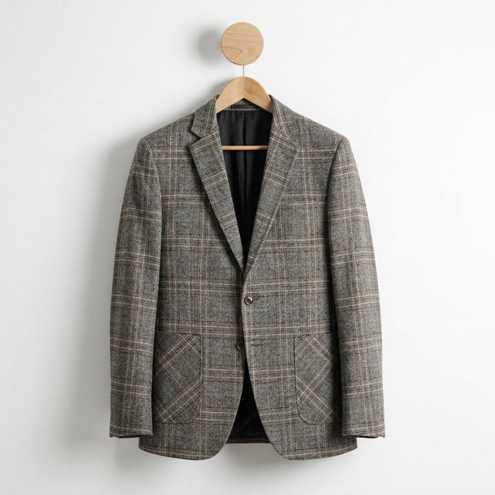 Tailored Herringbone Blazer