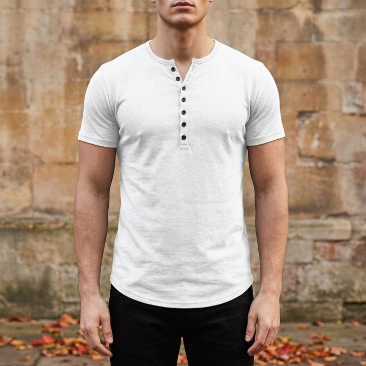 Henley Cotton-Blend T-Shirt