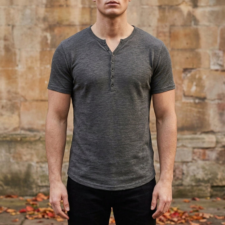 Henley Cotton-Blend T-Shirt