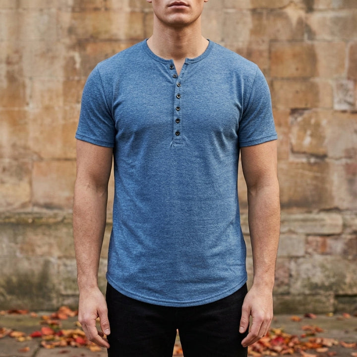 Henley Cotton-Blend T-Shirt