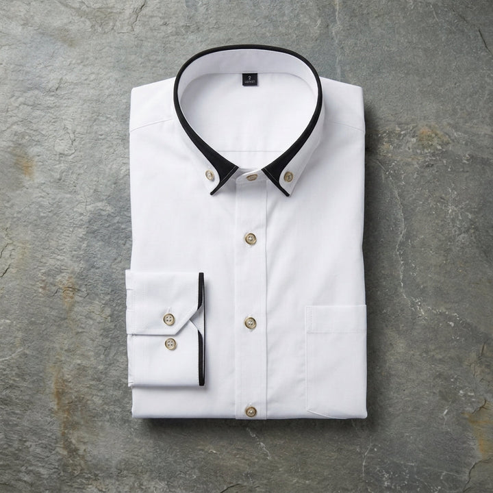 Contrast-Trim Dress Shirt