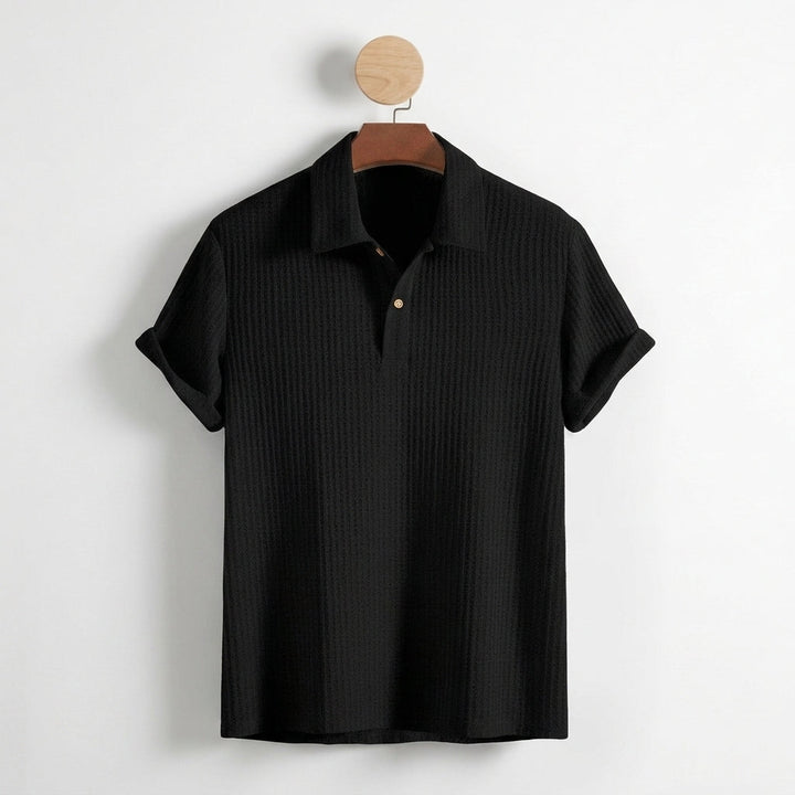 Waffle Knit Polo Shirt