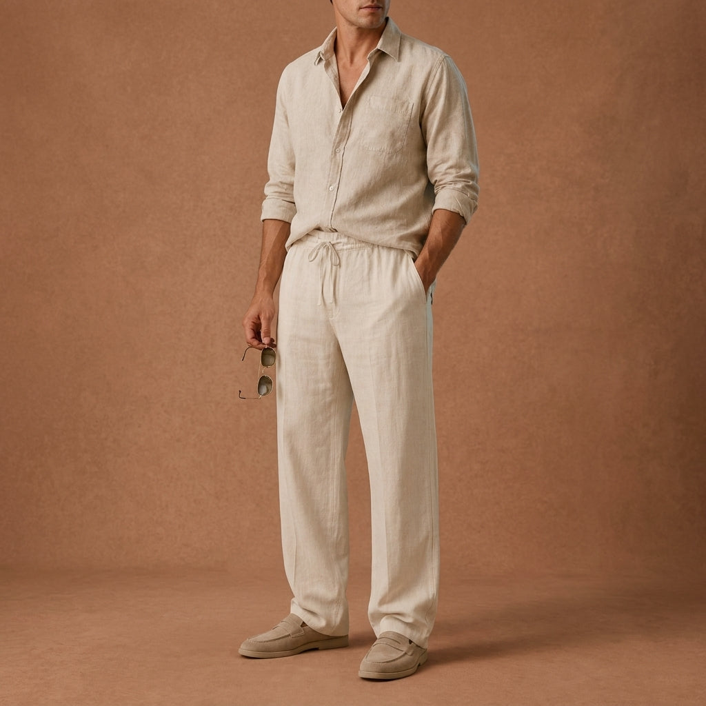 Smart Casual Linen-Look Pants