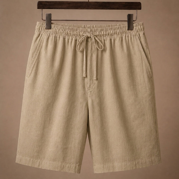 Cotton-Linen-Look Relaxed Shorts