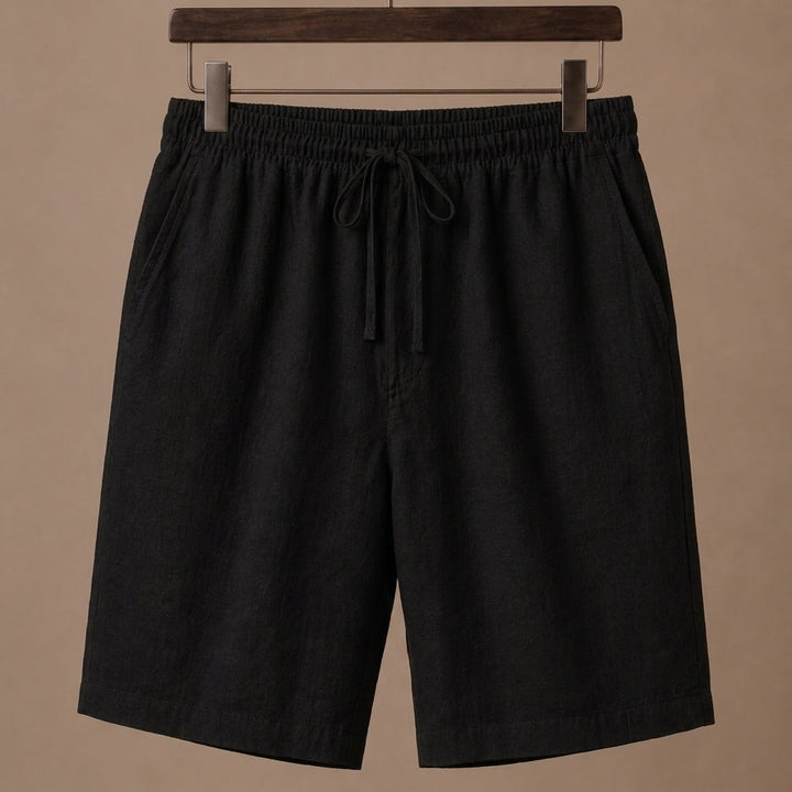 Cotton-Linen-Look Relaxed Shorts