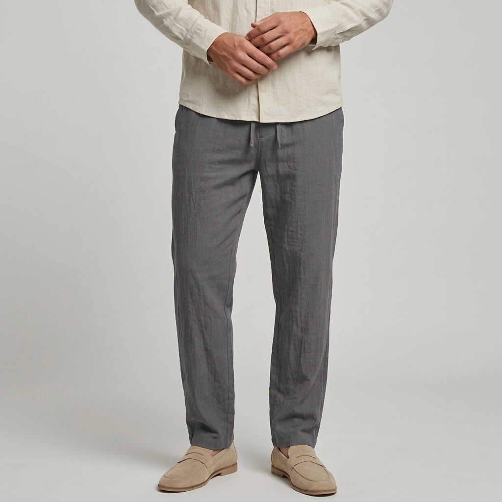 Relaxed Linen-Look Pants