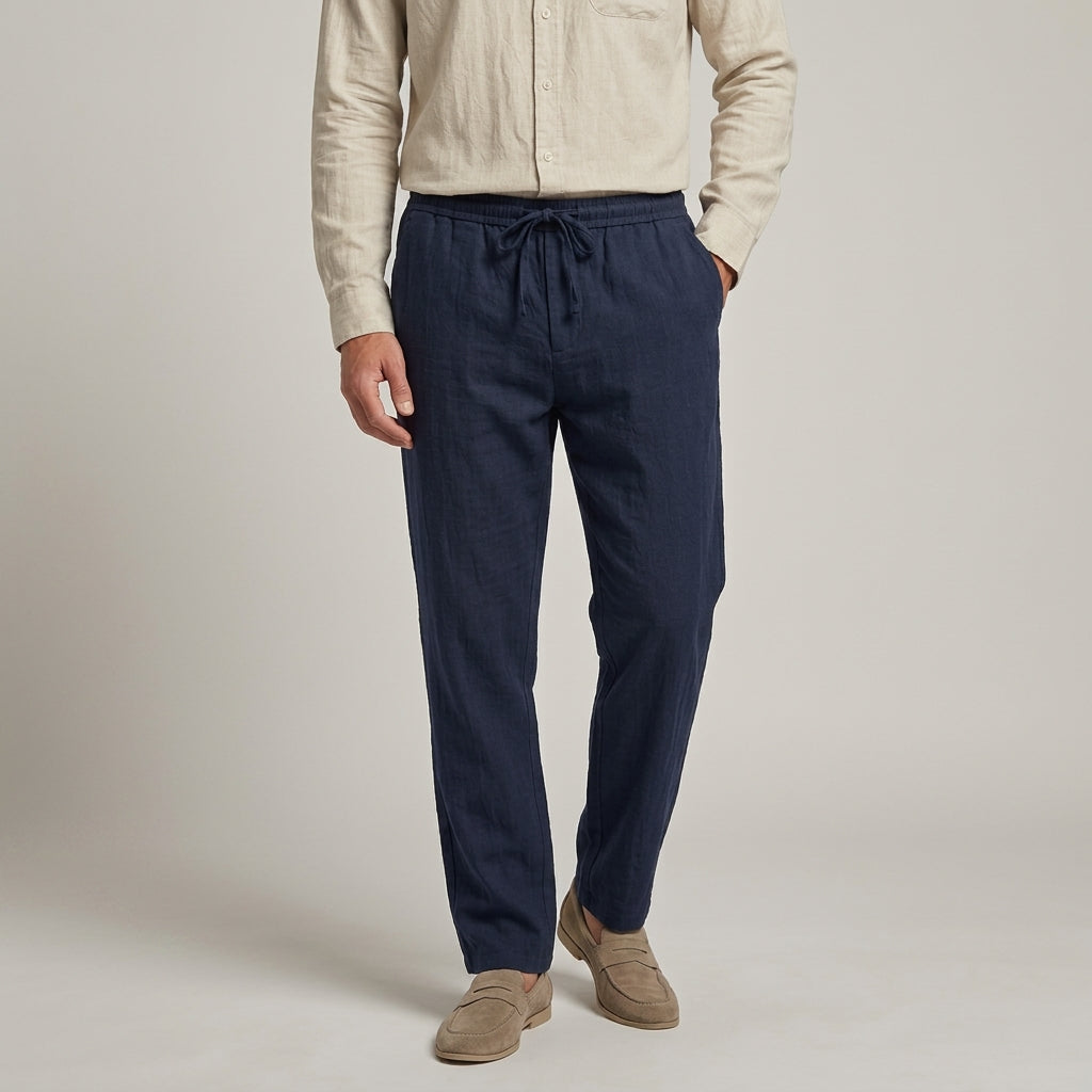 Relaxed Linen-Look Pants