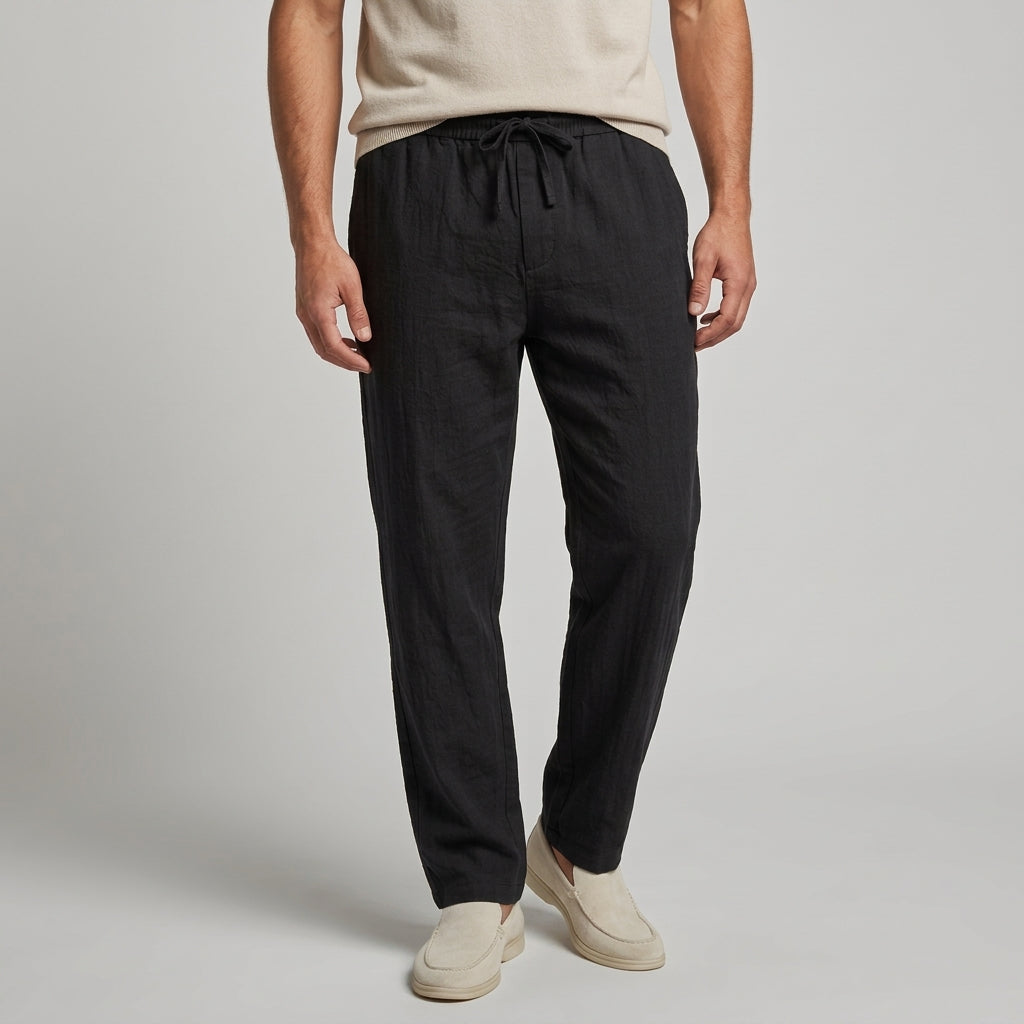 Relaxed Linen-Look Pants