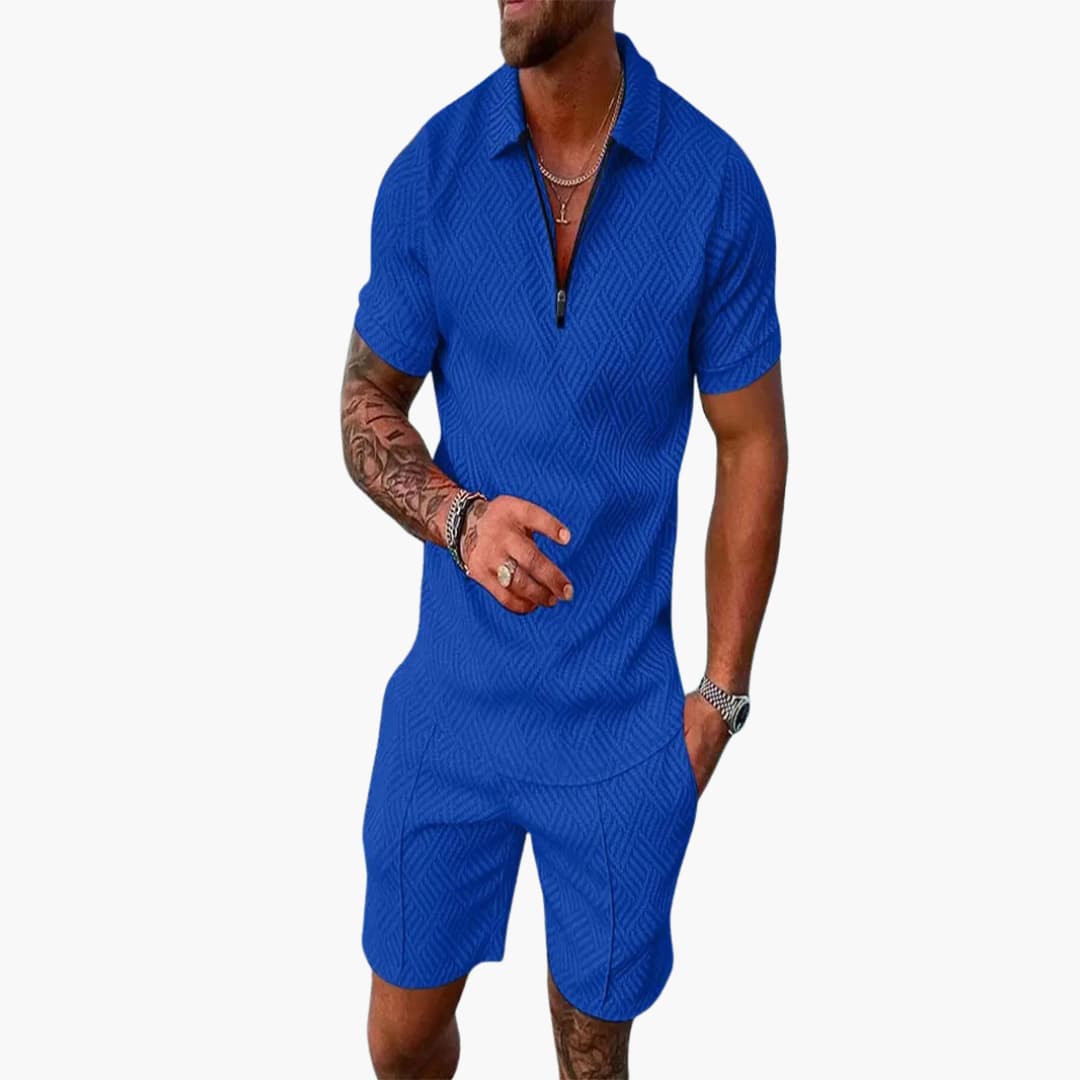 Quarter-Zip Shirt and Shorts Set