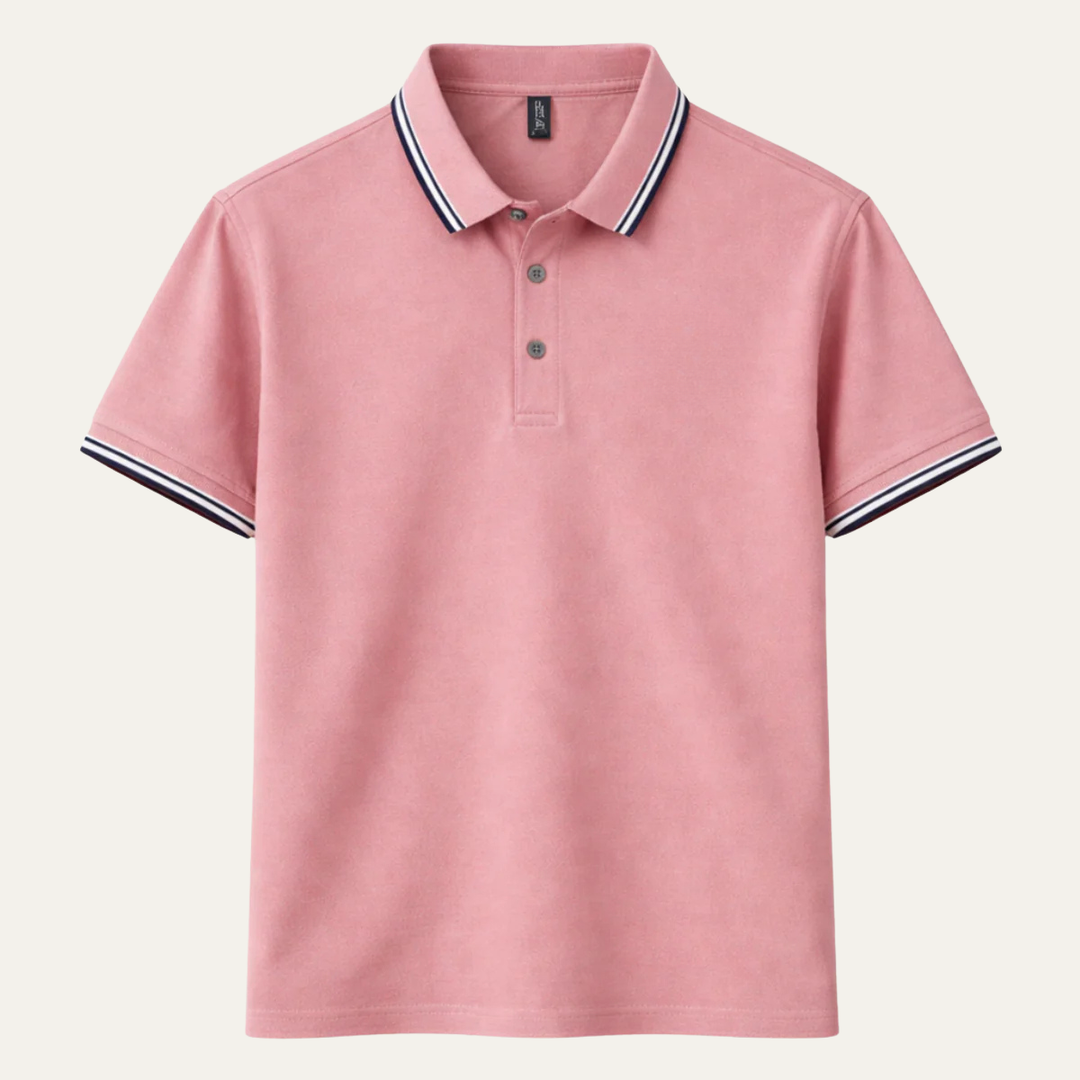 Clean Cotton-Feel Polo Shirt