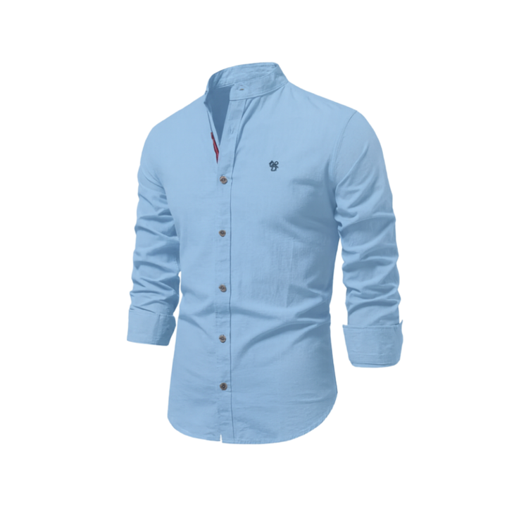 Stand Collar Button Front Shirt