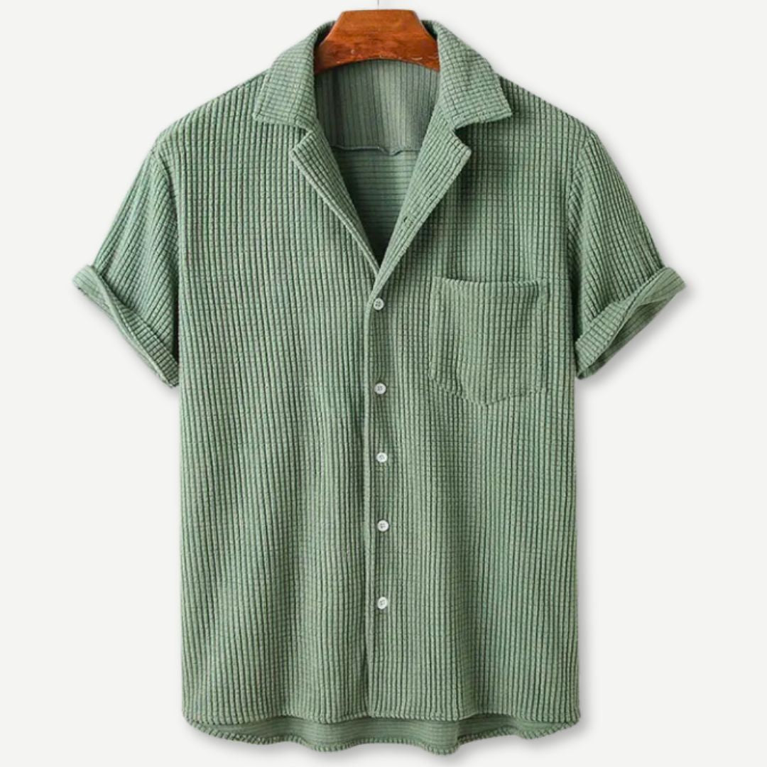 Relaxed Waffle-Knit Shirt - Sage