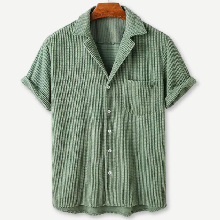 Relaxed Waffle-Knit Shirt - Sage