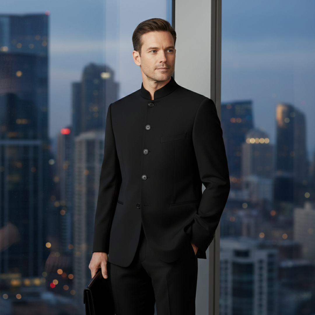 Stand Collar Slim Fit Blazer